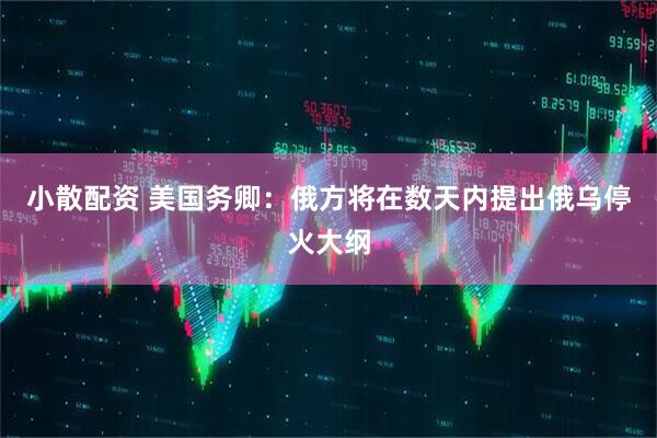 小散配资 美国务卿：俄方将在数天内提出俄乌停火大纲