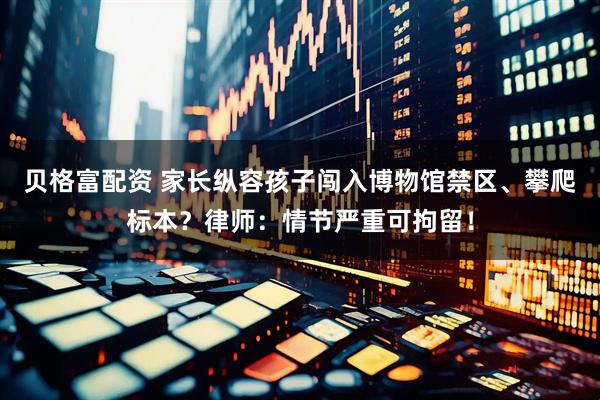 贝格富配资 家长纵容孩子闯入博物馆禁区、攀爬标本？律师：情节严重可拘留！